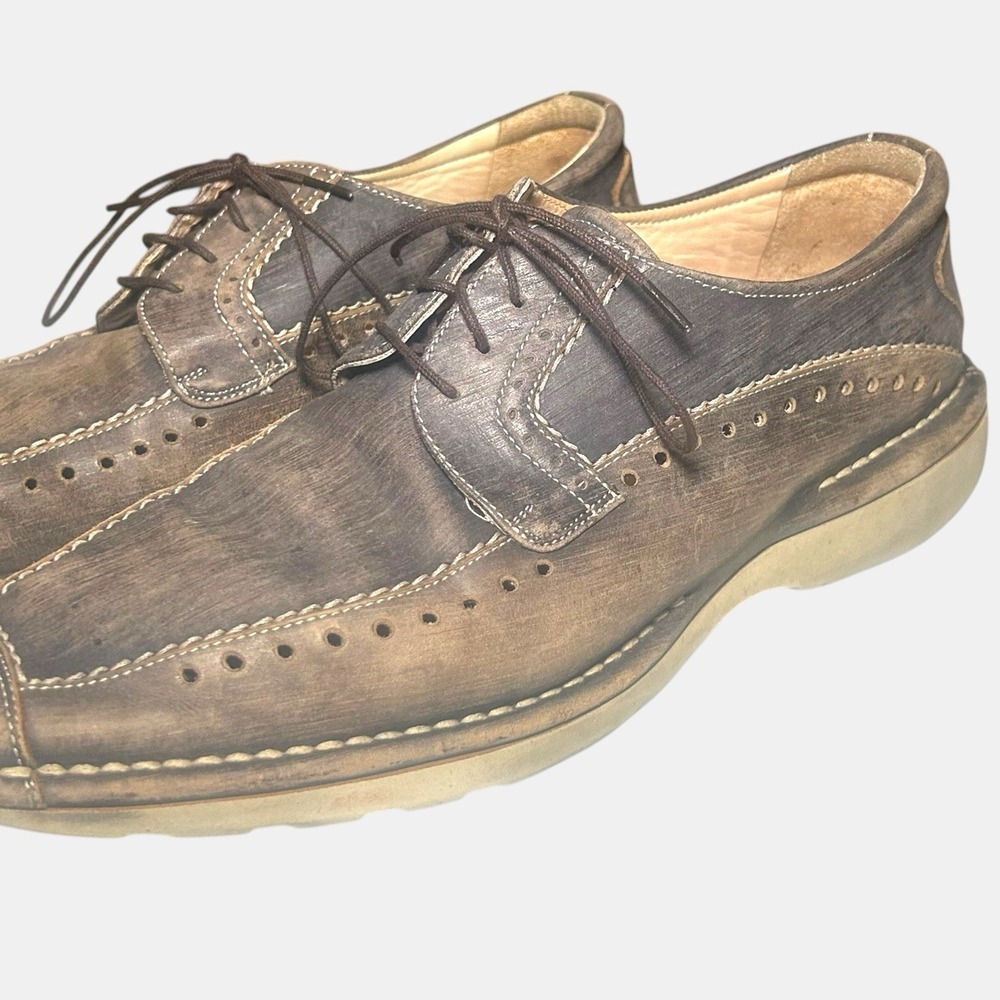 Mezlan MUZIO Distressed Leather Oxfords | Size 8 M | Hand-Finished Spain - Picture 8 of 11